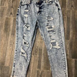 KanCan Distressed Acid Wash Jeans - 16 W